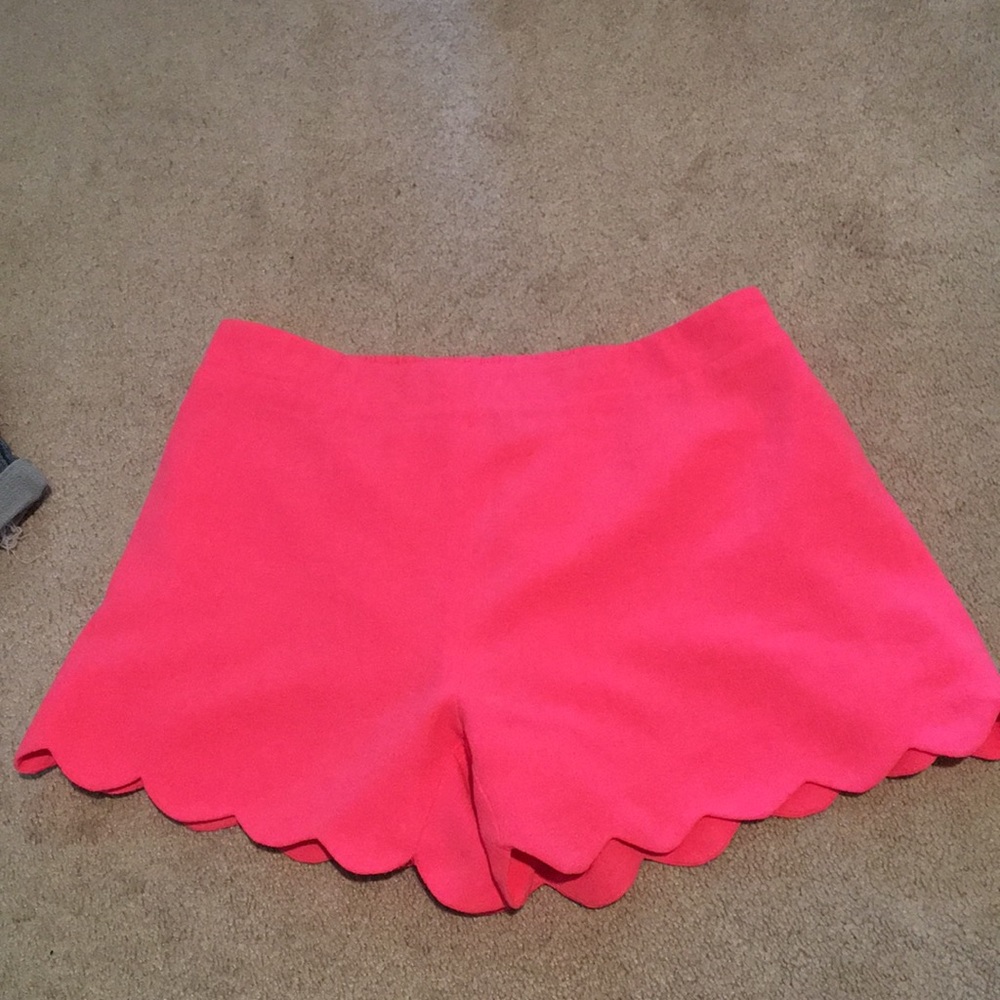 Bright pink fabric shorts